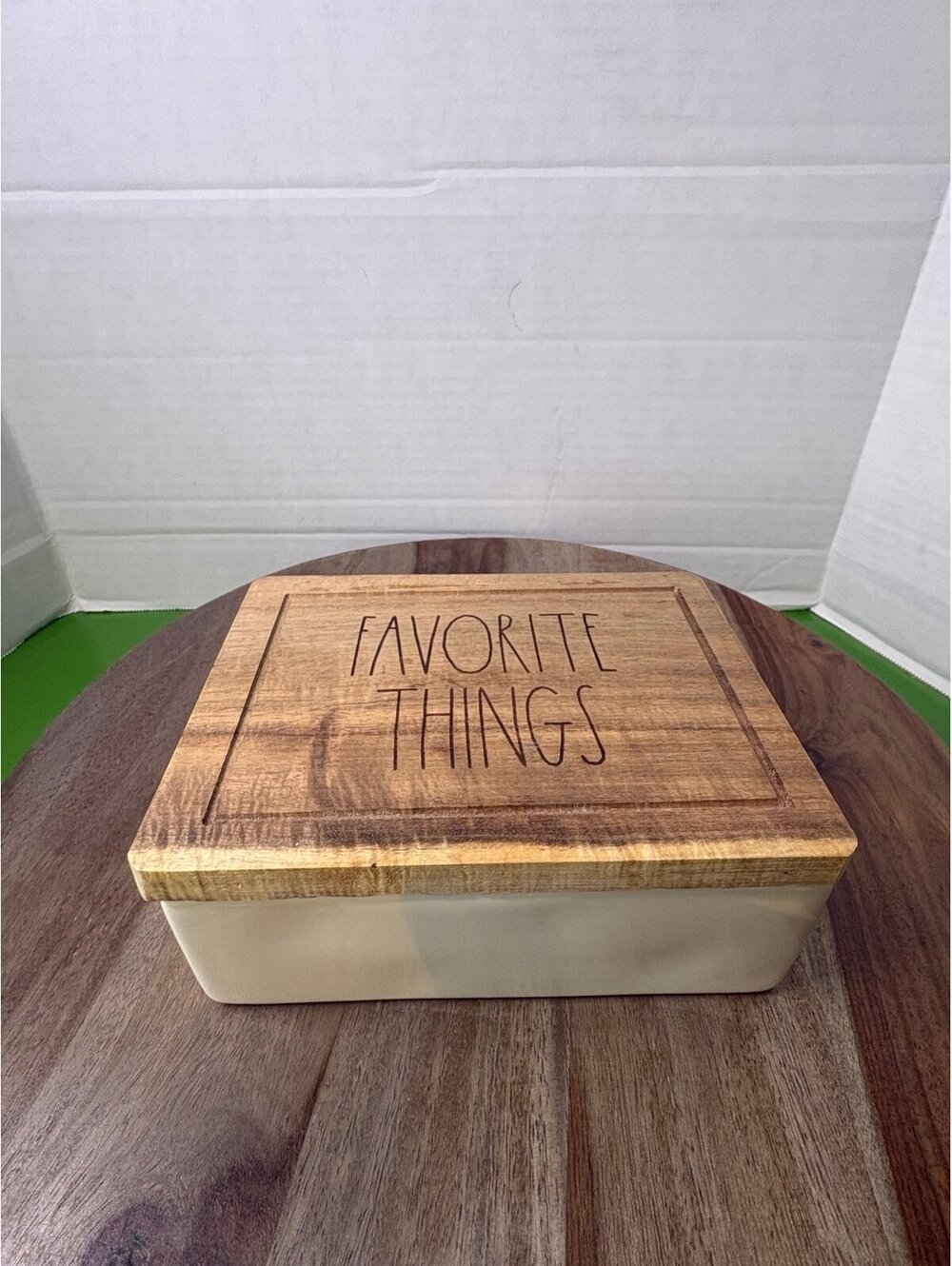 Favorite Things Wooden Lid Storage Box